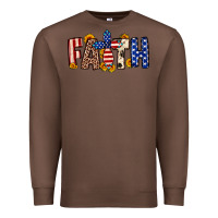 Chestnut Faith USA flag sunflower Premium Sweatshirt - Neo Western