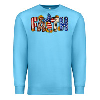 Ocean Blue Faith USA flag sunflower Premium Sweatshirt - Neo Western