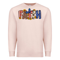 Pale Pink Faith USA flag sunflower Premium Sweatshirt - Neo Western