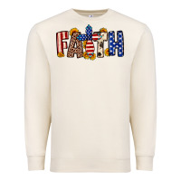 Sandshell Faith USA flag sunflower Premium Sweatshirt - Neo Western