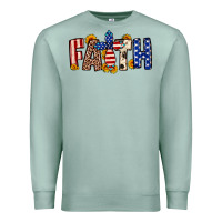 Seafoam Faith USA flag sunflower Premium Sweatshirt - Neo Western