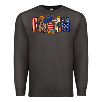 Smoke Faith USA flag sunflower Premium Sweatshirt - Neo Western