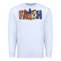 White Faith USA flag sunflower Premium Sweatshirt - Neo Western