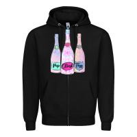 Black pop clink fizz champagne bubbly Zipper Hoodie - MaliasSmallBusiness