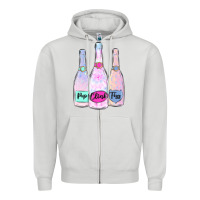 Dove Grey pop clink fizz champagne bubbly Zipper Hoodie - MaliasSmallBusiness