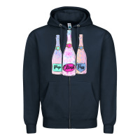 Navy pop clink fizz champagne bubbly Zipper Hoodie - MaliasSmallBusiness