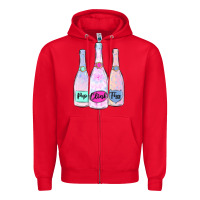 Red pop clink fizz champagne bubbly Zipper Hoodie - MaliasSmallBusiness