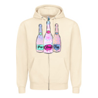 Sandshell pop clink fizz champagne bubbly Zipper Hoodie - MaliasSmallBusiness