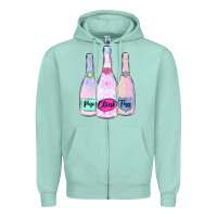 Seafoam pop clink fizz champagne bubbly Zipper Hoodie - MaliasSmallBusiness