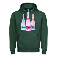 Sports Green pop clink fizz champagne bubbly Zipper Hoodie - MaliasSmallBusiness