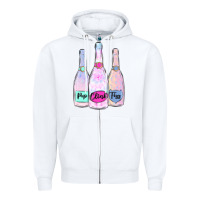 White pop clink fizz champagne bubbly Zipper Hoodie - MaliasSmallBusiness