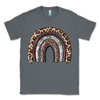 Charcoal Heather Cheetah rainbow Classic Tee - MaliasSmallBusiness