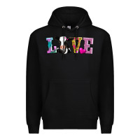 Black love with cow Premium Hoodie - AdoDesignShop