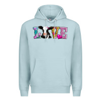 Blue Mist love with cow Premium Hoodie - AdoDesignShop