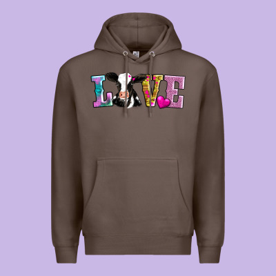 Love With Cow Premium Hoodie Designed By Adodesignshop