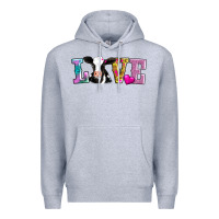 Heather Grey love with cow Premium Hoodie - AdoDesignShop