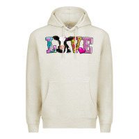 Oatmeal Heather love with cow Premium Hoodie - AdoDesignShop