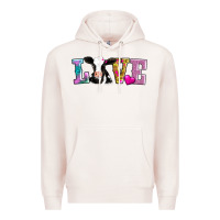 Pale Pink love with cow Premium Hoodie - AdoDesignShop