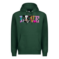 Sports Green love with cow Premium Hoodie - AdoDesignShop