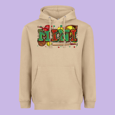 Mini Softball Heavyweight Hoodie Designed By Zillion Design Studio