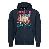 Navy romantasy book club Zipper Hoodie - MaliasSmallBusiness