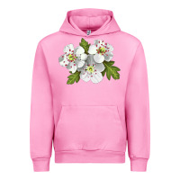 Fuchsia Pink Hawthorn Flower Illustrations Urban Hoodie - LillyAllenDesigns