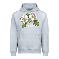 Heather Grey Hawthorn Flower Illustrations Urban Hoodie - LillyAllenDesigns