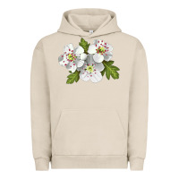 Pigment French Oak Hawthorn Flower Illustrations Urban Hoodie - LillyAllenDesigns