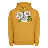 Pigment Peanut Butter Hawthorn Flower Illustrations Urban Hoodie - LillyAllenDesigns