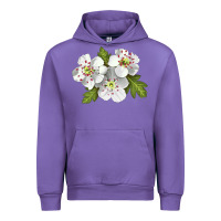 Tulip Hawthorn Flower Illustrations Urban Hoodie - LillyAllenDesigns