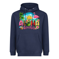 Navy aloha beaches Heavyweight Hoodie - texasbilliewilder