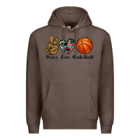 Coffee peace love basketball Premium Hoodie - Artiststas