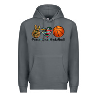 Rock peace love basketball Premium Hoodie - Artiststas