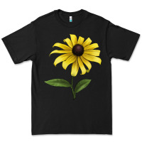 Black Black Eyed Susan Flower Illustrations Premium Tee - LillyAllenDesigns