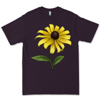 Plum Black Eyed Susan Flower Illustrations Premium Tee - LillyAllenDesigns