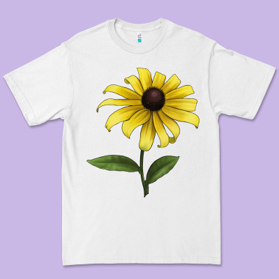 Black Eyed Susan Flower Illustrations Premium Tee Designed By Lillyallendesigns