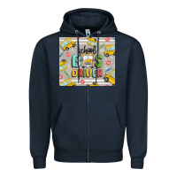 Navy school bus driver Zipper Hoodie - MaliasSmallBusiness
