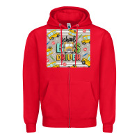 Red school bus driver Zipper Hoodie - MaliasSmallBusiness