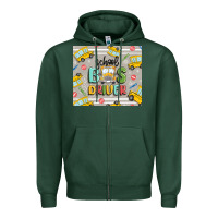 Sports Green school bus driver Zipper Hoodie - MaliasSmallBusiness