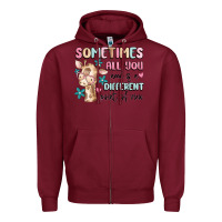 Burgundy sometimes all you need is a different point of  vi Zipper Hoodie - MaliasSmallBusiness