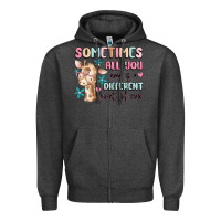 Charcoal Heather sometimes all you need is a different point of  vi Zipper Hoodie - MaliasSmallBusiness
