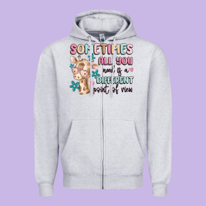 Sometimes All You Need Is A Different Point Of  Vi Zipper Hoodie Designed By Maliassmallbusiness