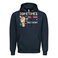 Navy sometimes all you need is a different point of  vi Zipper Hoodie - MaliasSmallBusiness