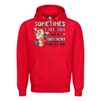 Red sometimes all you need is a different point of  vi Zipper Hoodie - MaliasSmallBusiness