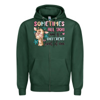 Sports Green sometimes all you need is a different point of  vi Zipper Hoodie - MaliasSmallBusiness