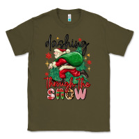 Army Green dashing through the snow Classic Tee - MaliasSmallBusiness