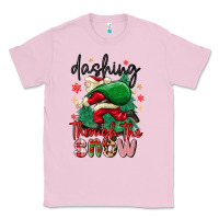 Bubblegum Pink dashing through the snow Classic Tee - MaliasSmallBusiness