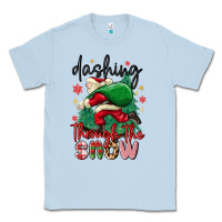 Dusty Blue dashing through the snow Classic Tee - MaliasSmallBusiness