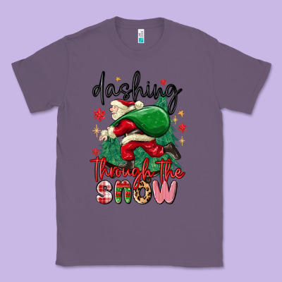 Classic Tee dashing through the snow