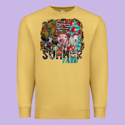 Summer Farm Premium Sweatshirt Designed By Sublimationcraftshop